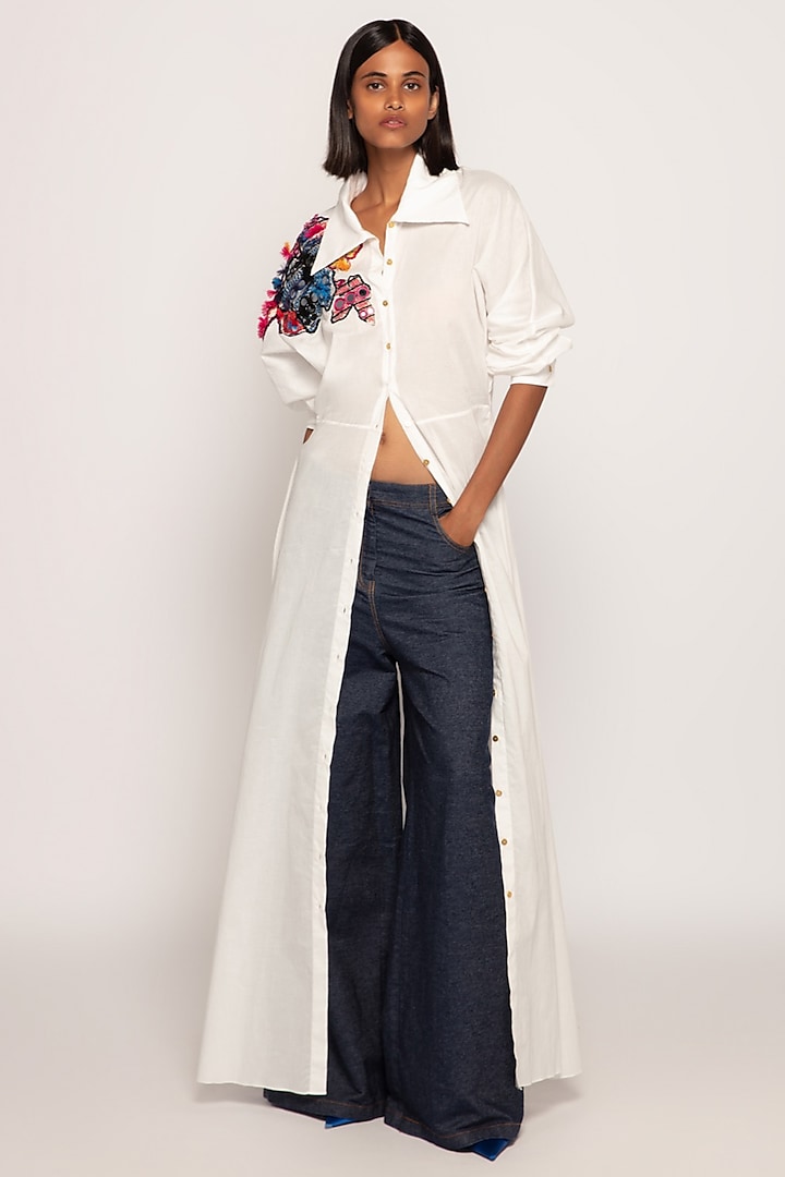 White Cambric Co-Ord Set by Saaksha & Kinni at Pernia's Pop Up Shop