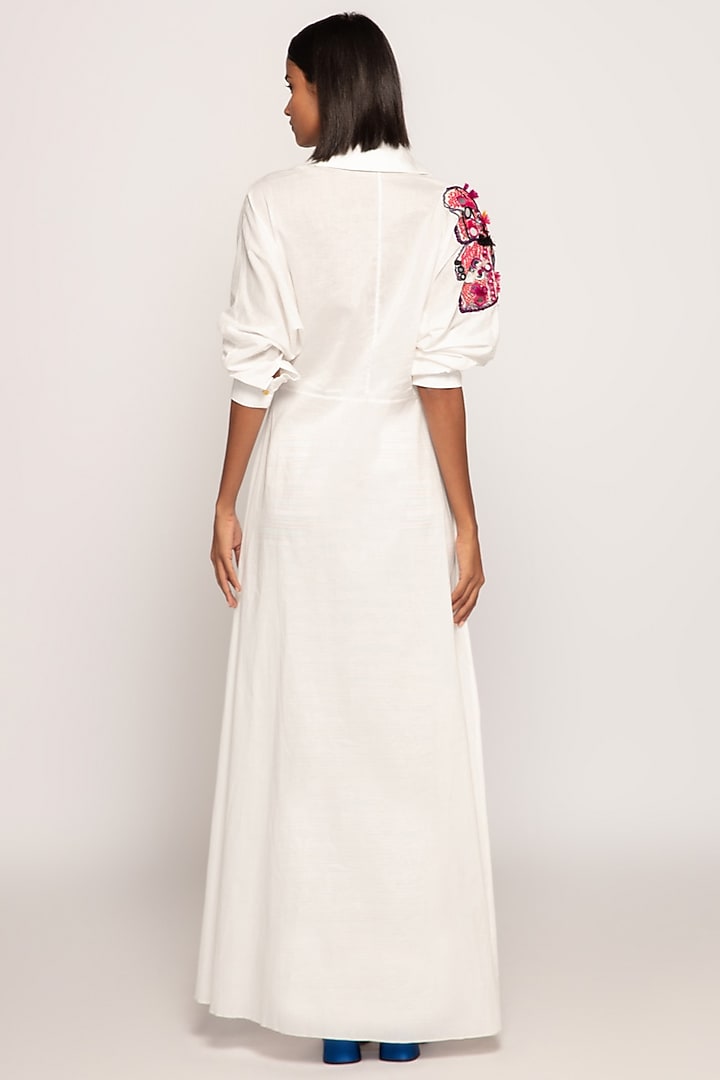 White Cambric Co-Ord Set by Saaksha & Kinni at Pernia's Pop Up Shop
