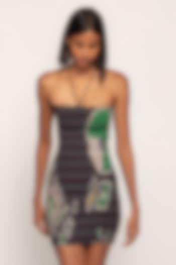 Black Cotton Silk Paisley Printed Mini Summer Dress by Saaksha & Kinni at Pernia's Pop Up Shop