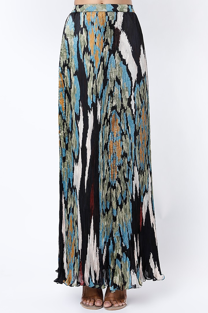 Multi-Colored Printed Micro-Pleated Bustier by Saaksha & Kinni at Pernia's Pop Up Shop