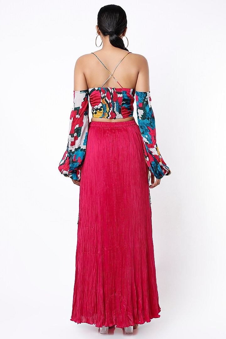 Multi-Colored Micro-Pleated Bustier by Saaksha & Kinni at Pernia's Pop Up Shop