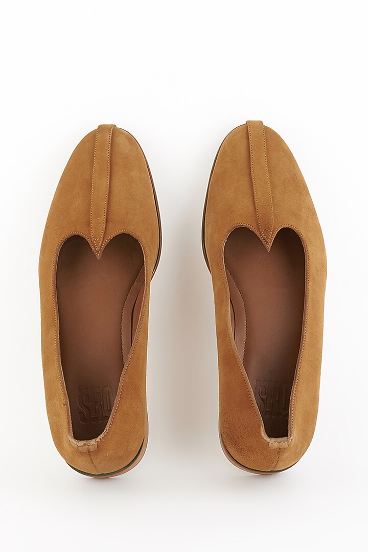 Brown Patent Leather Handmade Mojris by SKO Men at Pernia's Pop Up Shop