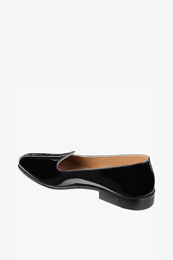 Black Patent Leather Mojaris by SKO Men at Pernia's Pop Up Shop