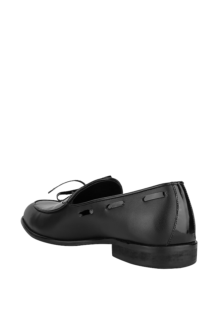 Black Patent Leather Handmade Loafers by SKO Men at Pernia's Pop Up Shop