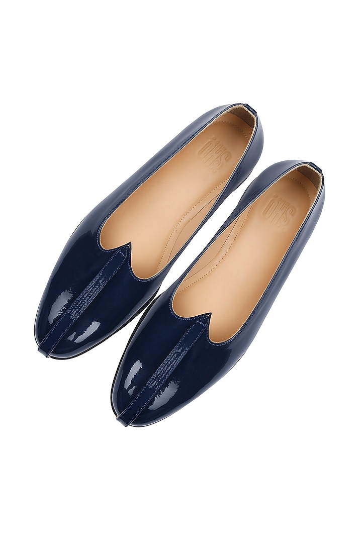 Buy SKO Men Midnight Blue Leather Ethnic Mojdi at Pernia