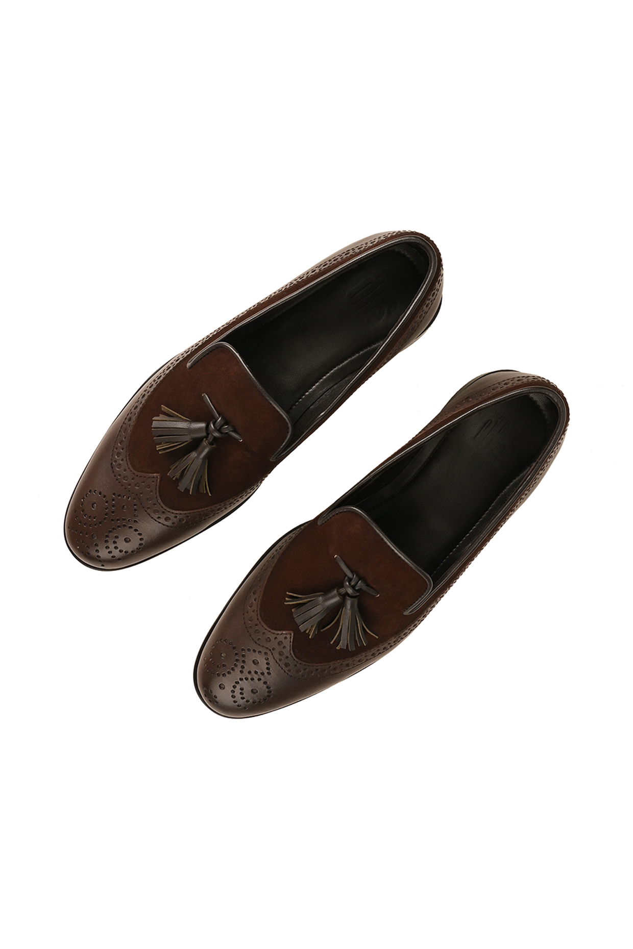 Brown Leather Brogues by SKO Men