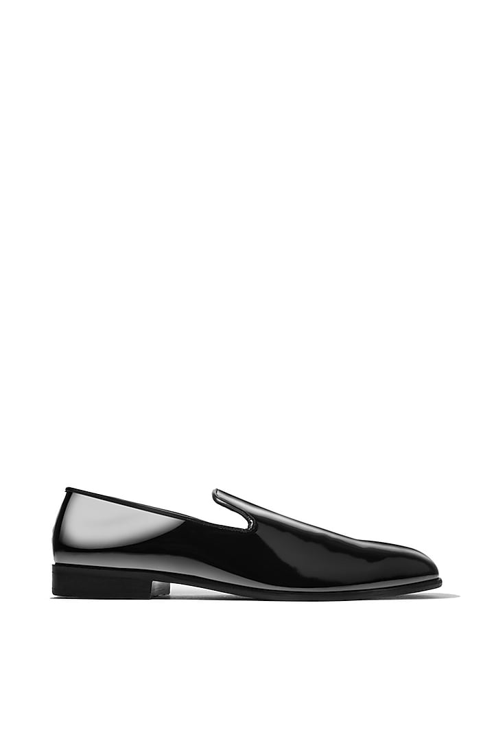Black Leather Handmade Loafers by SKO Men at Pernia's Pop Up Shop
