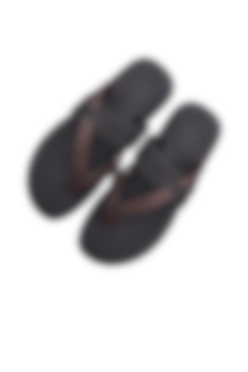 Black Leather Sandals by SKO Men