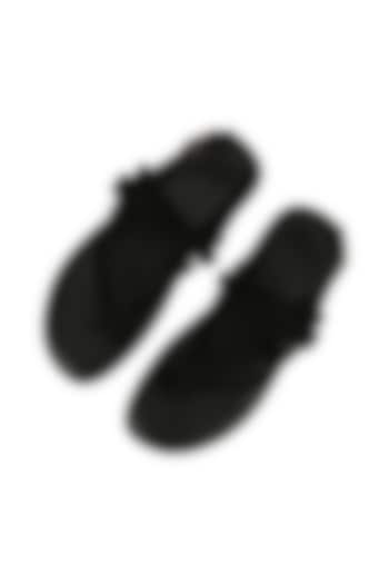 Black Suede Sandals by SKO Men
