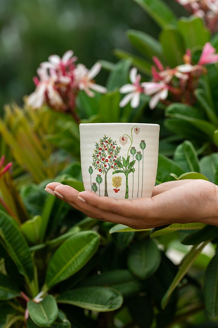 White Ceramic Handmade Cup Set by Sukoon at Pernia's Pop Up Shop