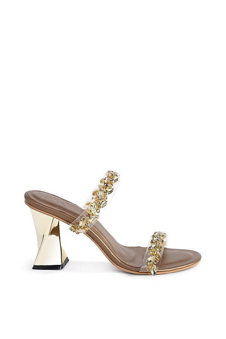 Gold Sole Sheet Embellished Heels by SKO at Pernia's Pop Up Shop