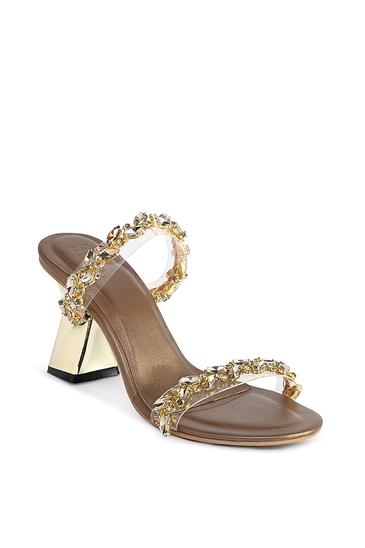 Gold Sole Sheet Embellished Heels by SKO at Pernia's Pop Up Shop