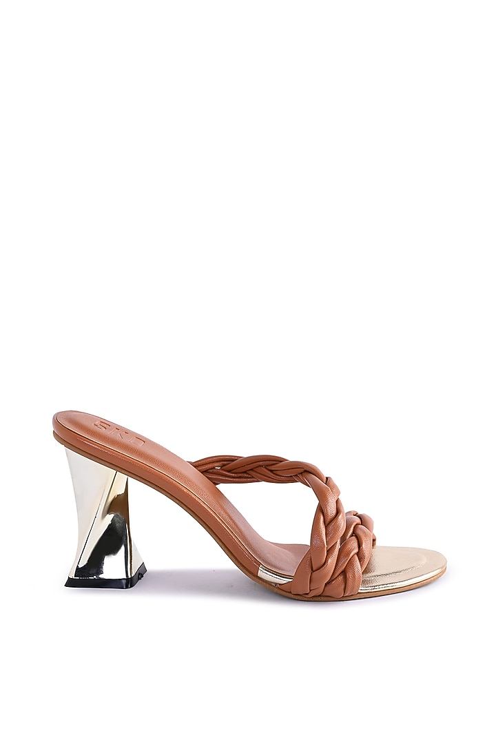 Tan Sole Sheet Heels by SKO at Pernia's Pop Up Shop