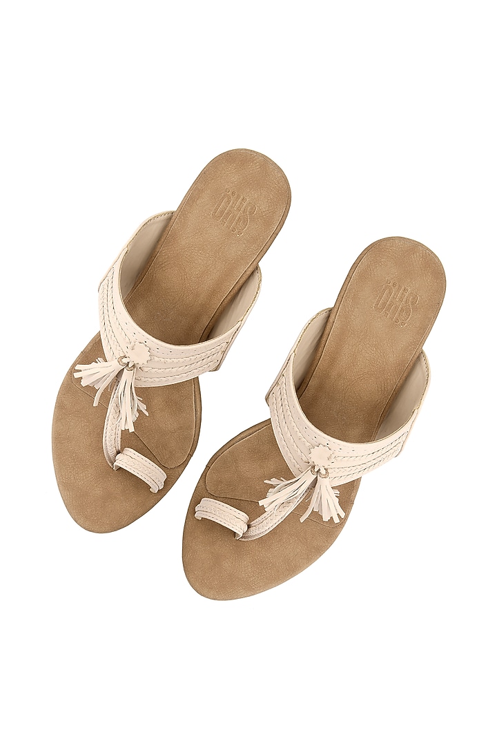 Tan Kolhapuri Heels by SKO at Pernia's Pop Up Shop
