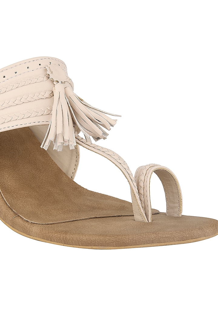 Tan Kolhapuri Heels by SKO at Pernia's Pop Up Shop