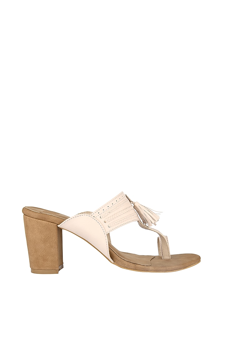 Tan Kolhapuri Heels by SKO at Pernia's Pop Up Shop