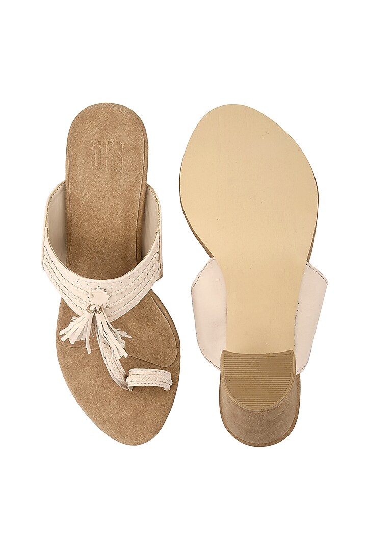 Tan Kolhapuri Heels by SKO at Pernia's Pop Up Shop
