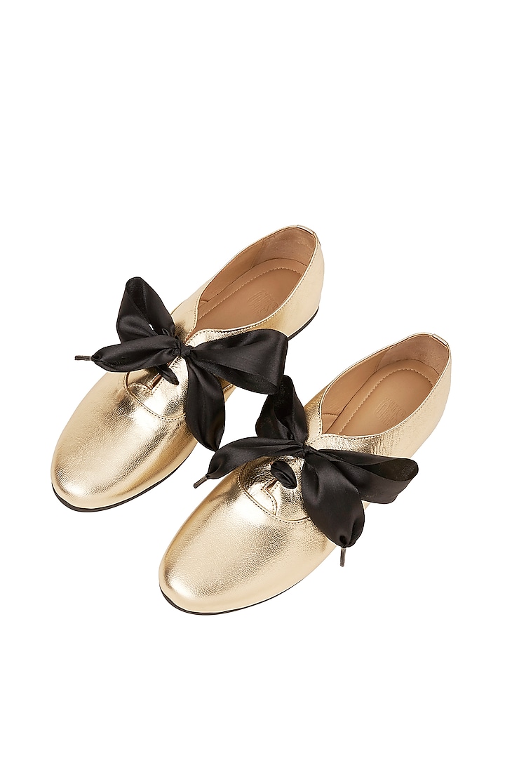 Gold Leather Shoes by SKO