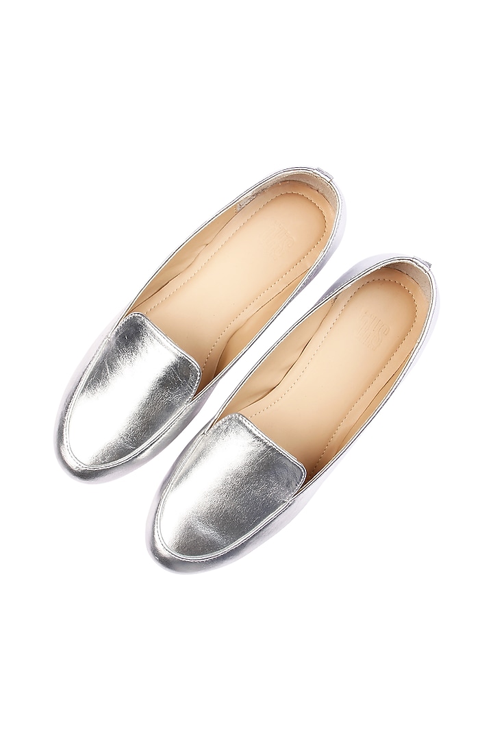 Silver Leather Loafers by SKO