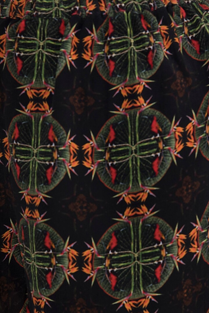 Black Digital Printed Top With Shorts by Sourabh Kant Shrivastava at Pernia's Pop Up Shop