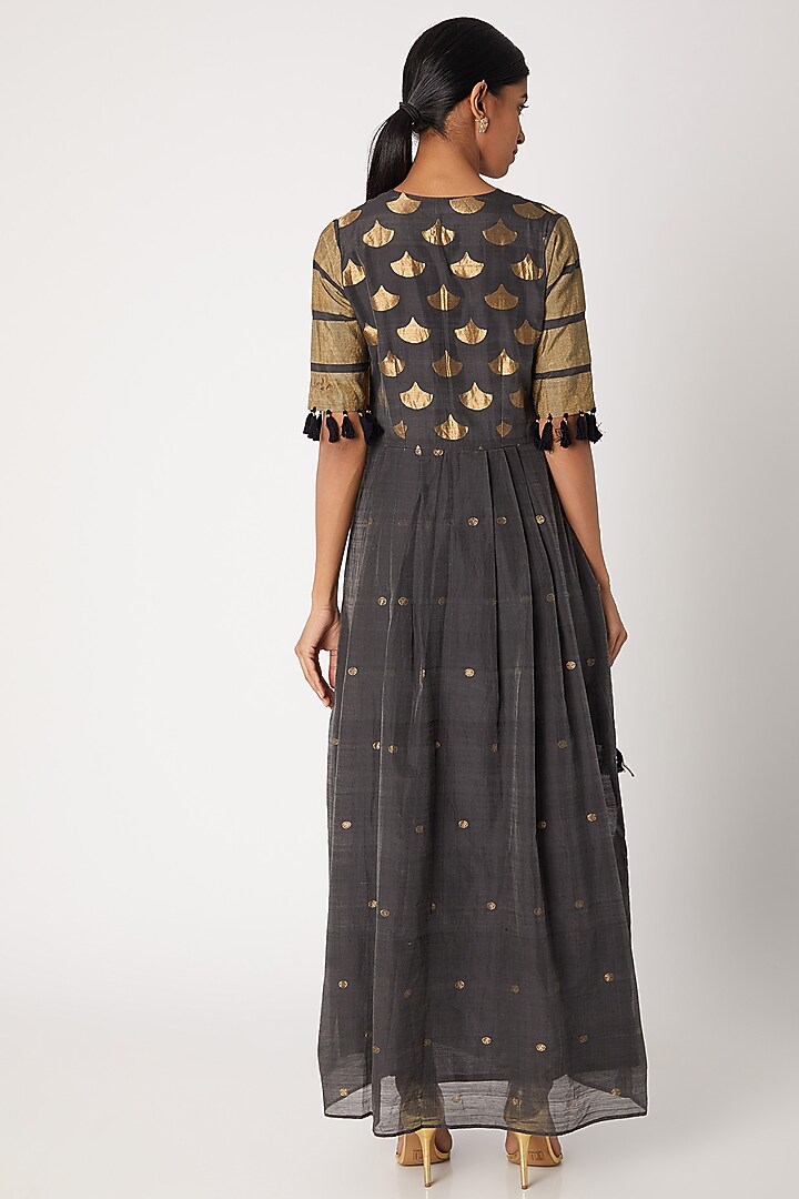 Grey Handwoven Tunic Dress by Sourabh Kant Shrivastava at Pernia's Pop Up Shop
