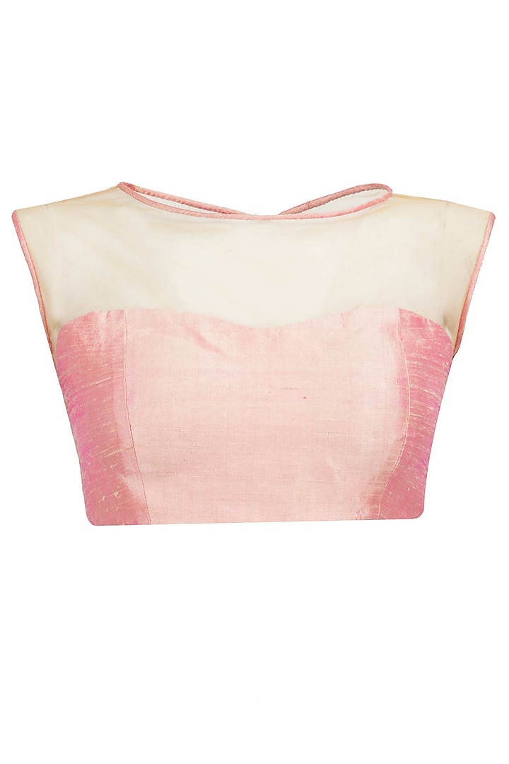 Jardin blush draped sari available only at Pernia's Pop-Up Shop.