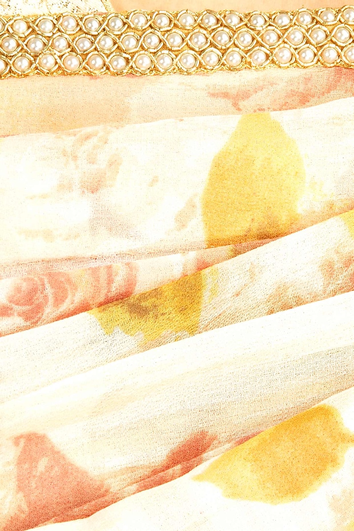 Jardin blush and olive sari available only at Pernia's Pop-Up Shop.