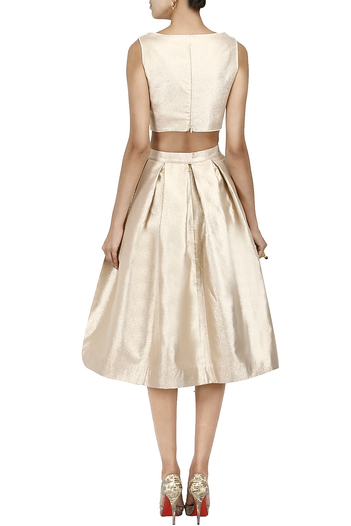 Chardonnay midi skirt and crop top set available only at Pernia's Pop-Up Shop.