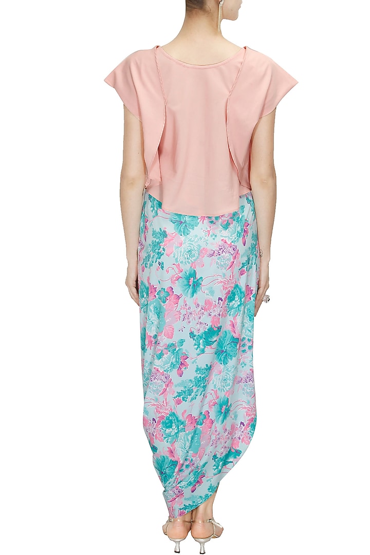 Blush pink folded flap sleeves blouse available only at Pernia's Pop-Up Shop.
