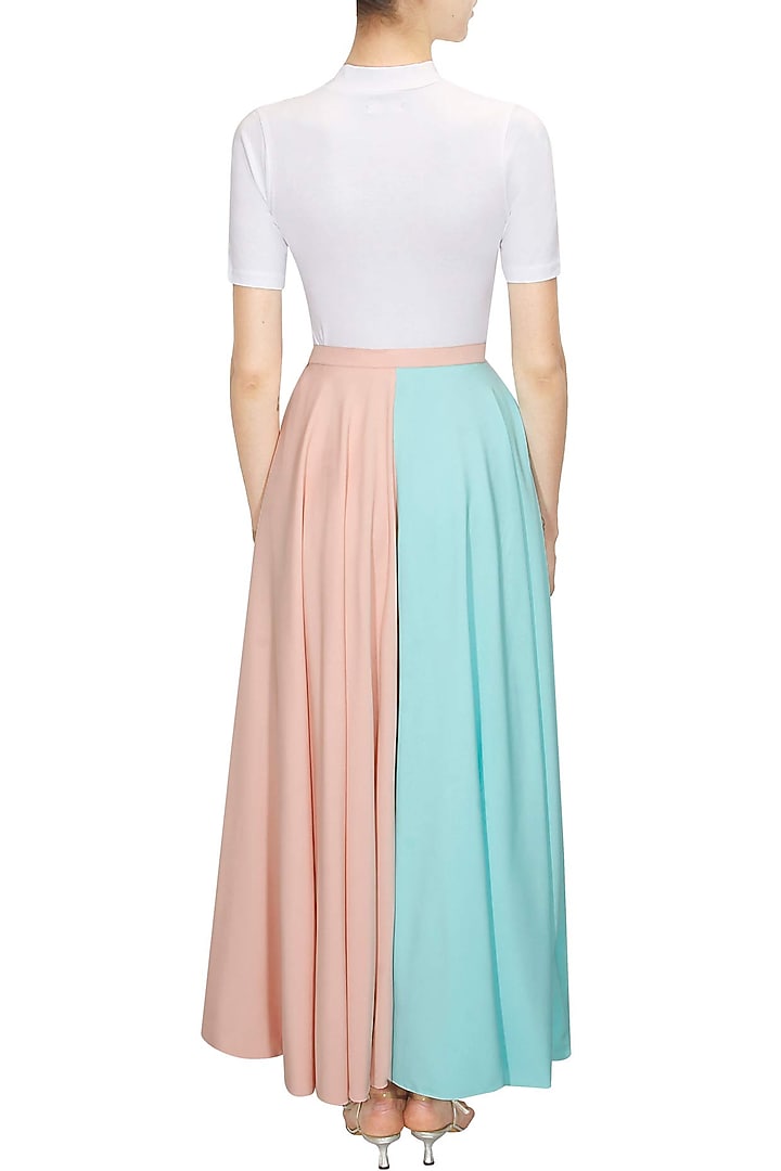 Pink and blue half and half maxi skirt available only at Pernia's Pop-Up Shop.