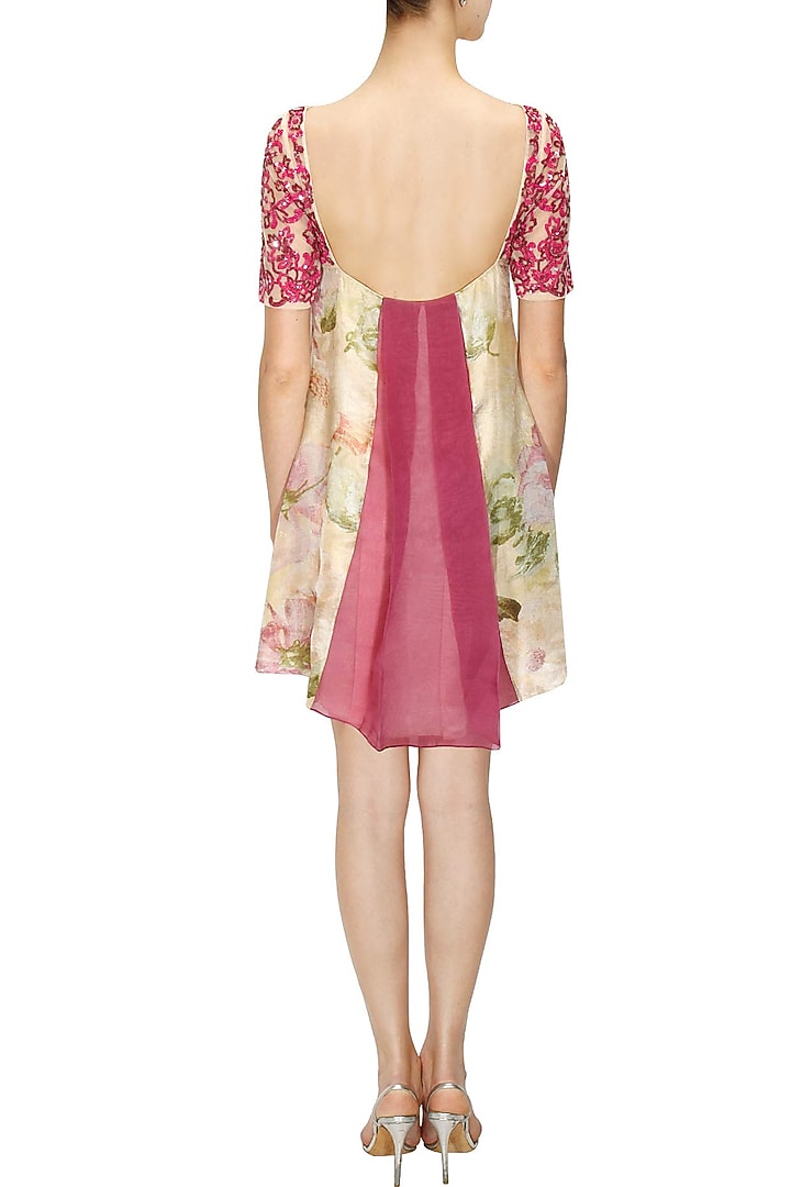 Mutli-colour floral printed short dress available only at Pernia's Pop-Up Shop.