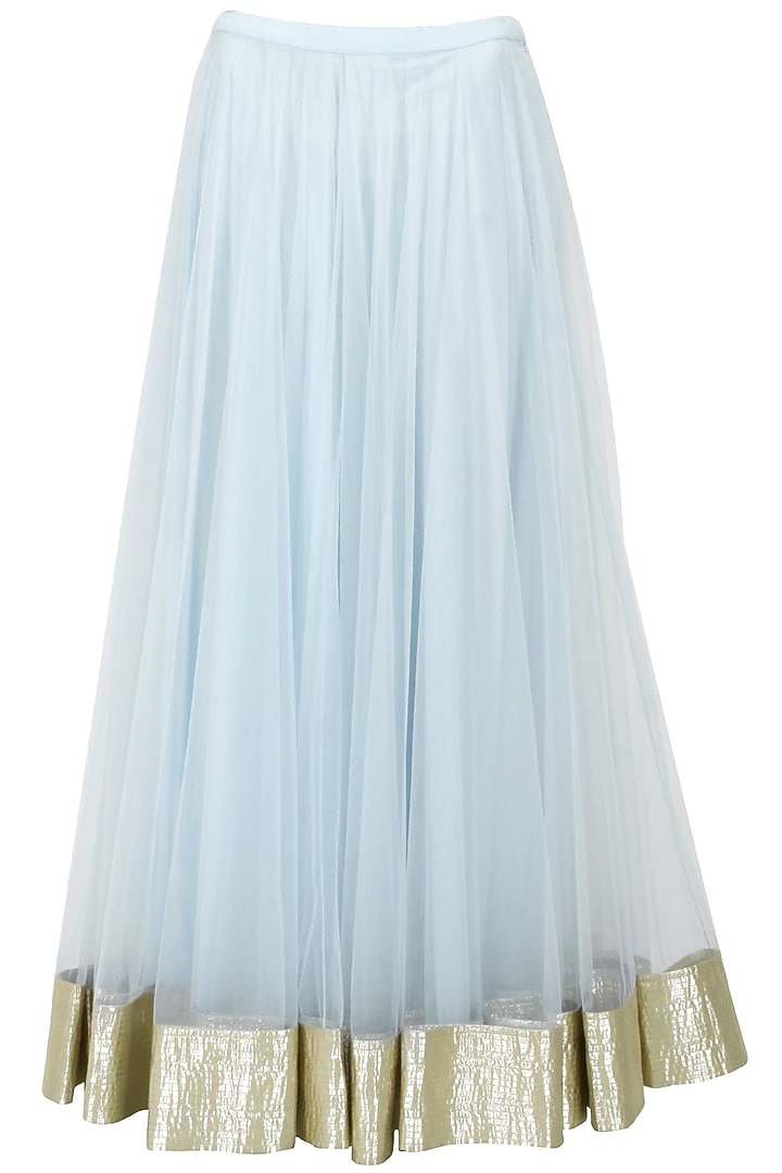 Light blue pearl embroidered lehenga set available only at Pernia's Pop-Up Shop.