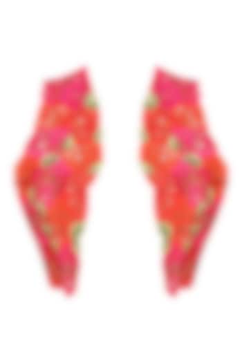 Orange ornate rosette embroidered waistcoat available only at Pernia's Pop Up Shop.