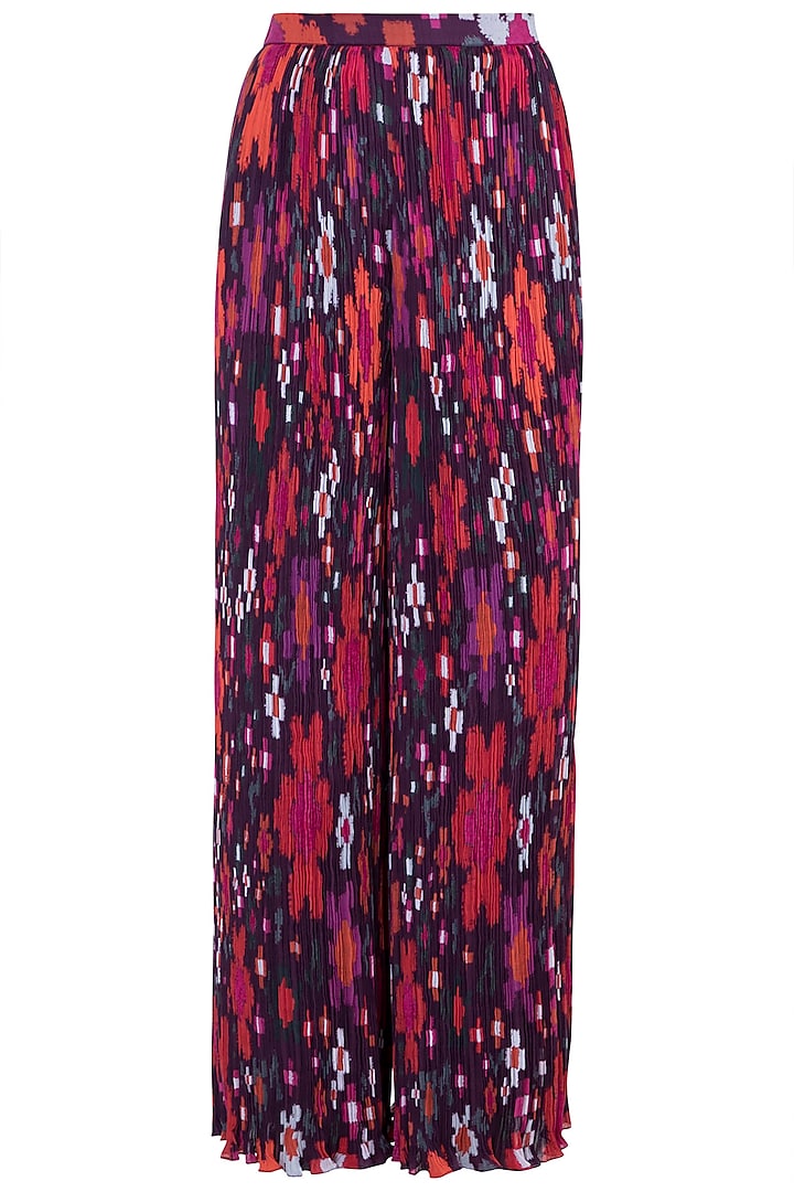 Multi Colored Floral Printed Palazzo Pants by Saaksha & Kinni