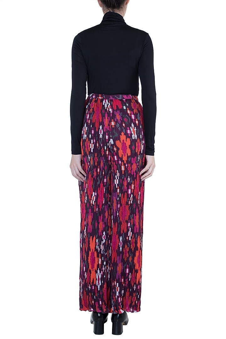 Multi Colored Floral Printed Palazzo Pants by Saaksha & Kinni at Pernia's Pop Up Shop