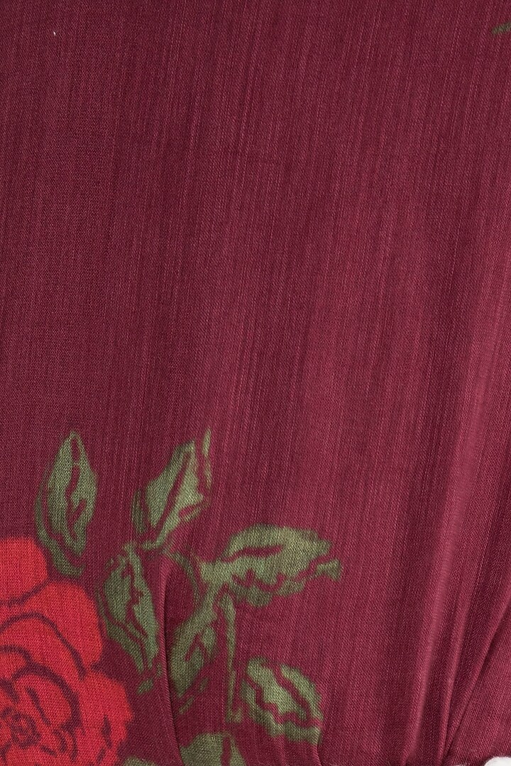 Burgundy Rose Printed Collared Blouse by Saaksha & Kinni at Pernia's Pop Up Shop