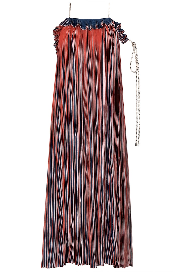 Multi-coloured micropleated maxi dress available only at Pernia's Pop Up Shop.