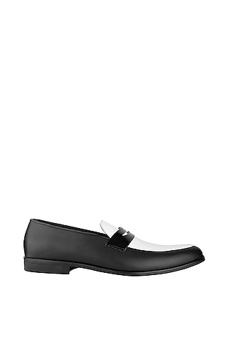 Black Patent Leather Penny Loafers by SKO Men