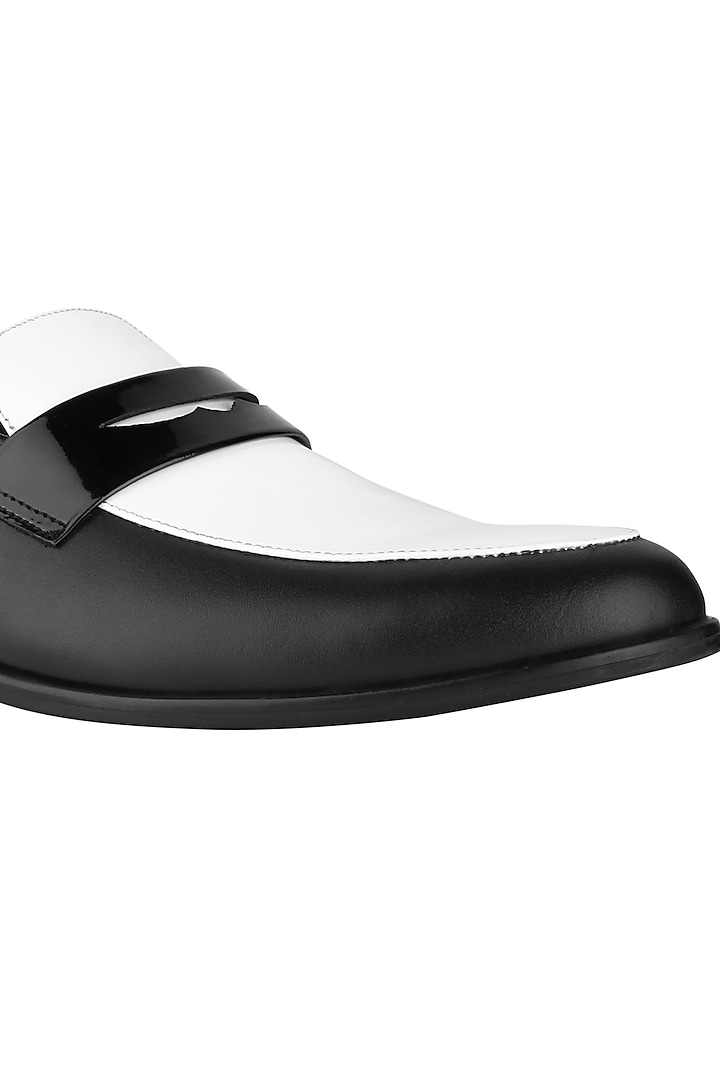 Black Patent Leather Penny Loafers by SKO Men at Pernia's Pop Up Shop