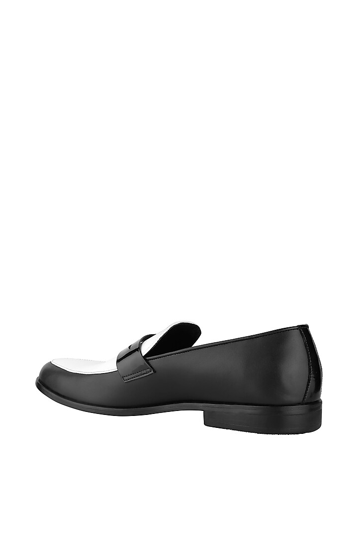 Black Patent Leather Penny Loafers by SKO Men at Pernia's Pop Up Shop