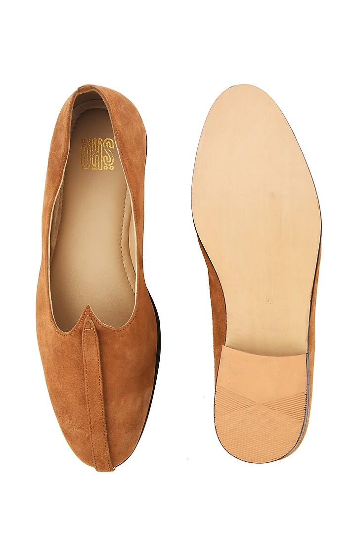 Camel Brown Suede Leather Majors by SKO Men at Pernia's Pop Up Shop