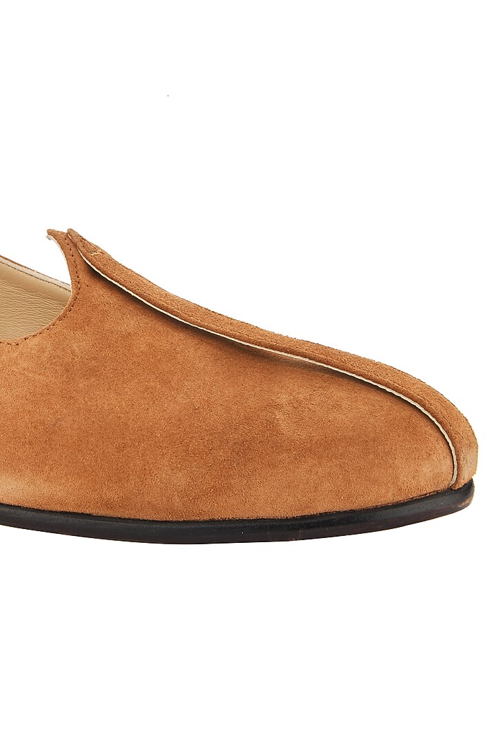 Camel Brown Suede Leather Majors by SKO Men at Pernia's Pop Up Shop
