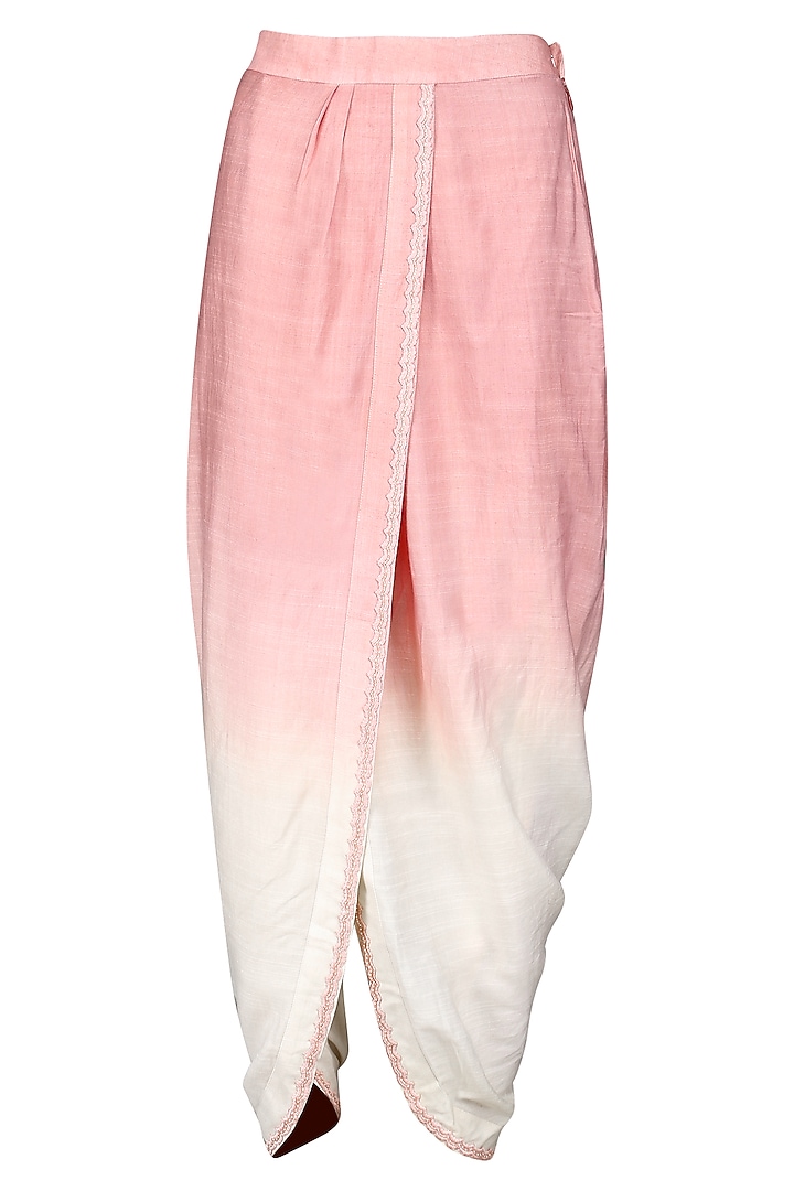 Ivory embroidered top with dhoti pants available only at Pernia's Pop Up Shop.