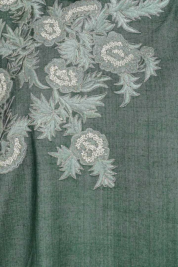 Emerald embroidered kurta with pants available only at Pernia's Pop Up Shop.