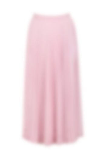 Lavender Calf Length Pleated Skirt by Sakshi K Relan
