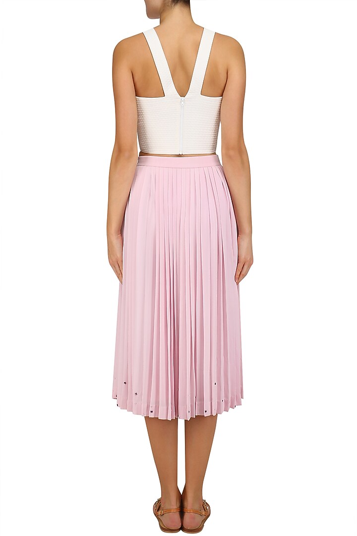 Lavender calf length pleated skirt available only at Pernia's Pop Up Shop.