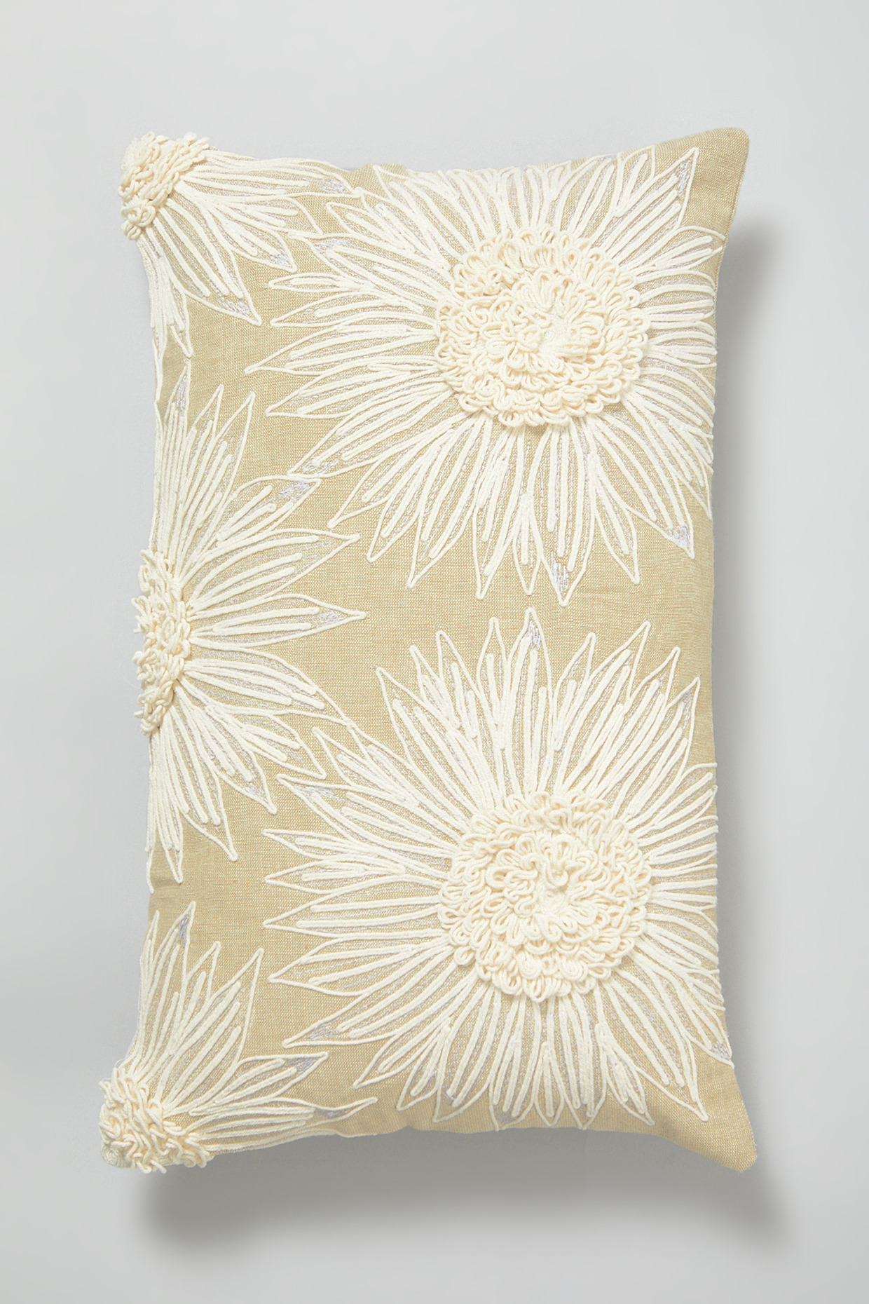 Natural Beige Embroidered Cushion Cover by Skyyliving