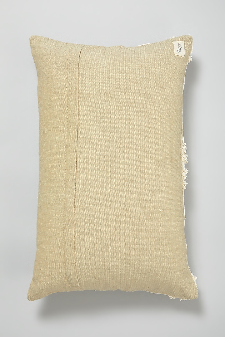 Natural Beige Embroidered Cushion Cover by Skyyliving at Pernia's Pop Up Shop