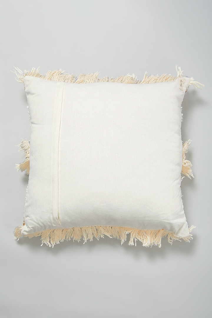 Cream & Gold Woven Cushion Cover by Skyyliving at Pernia's Pop Up Shop