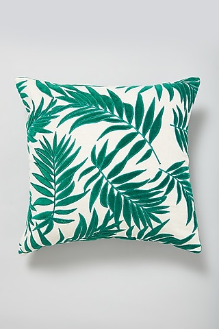 Green Printed Cushion Cover by Skyyliving